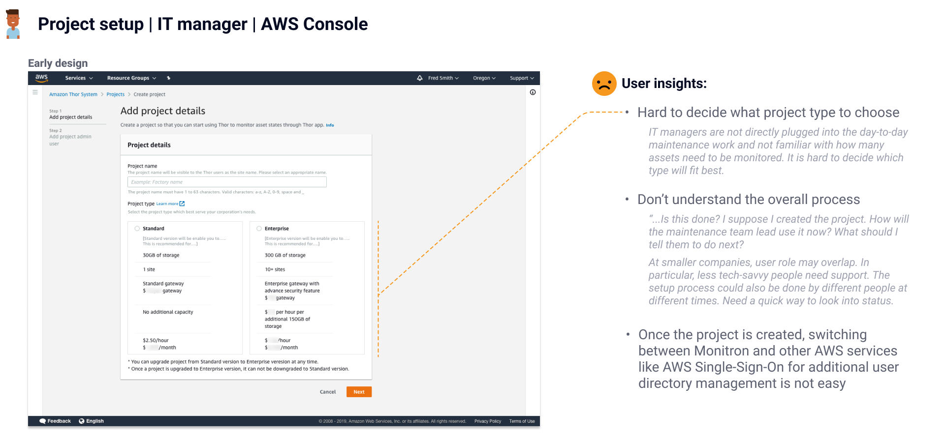 Customer insights applied to project setup