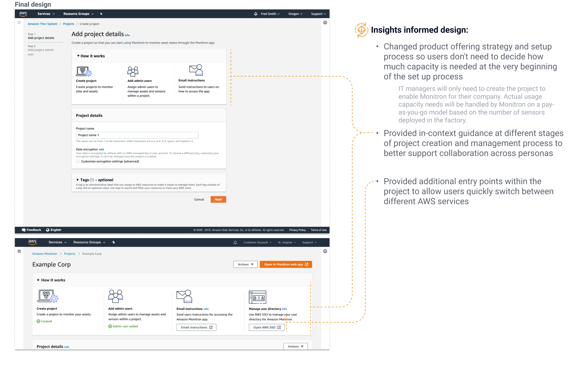 Final project setup design